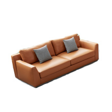 Orange PU Surface Office Sofa Set